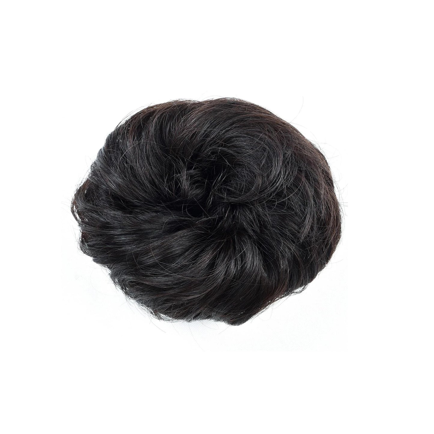 Human Hair Messy Hair Bun Chignon Extensions Scrunchy Updo HairPiece Soft And Comfortable To Wear Bun Hair Scrunchies Curly Wavy