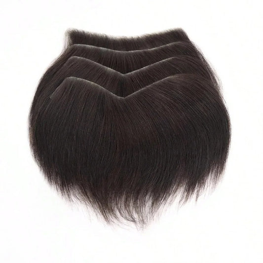 Forehead Hairline Toupee For Men High Density Human Hair Skin PU Mens Frontal Hairpieces Hair Topper Receding Natural Hairline