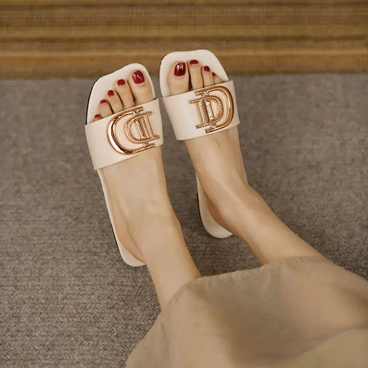 Slipper for Women 2023 Summer New Beach Shoes Slippers Women Flat Non-slip Sandales Femmes été Slides Women