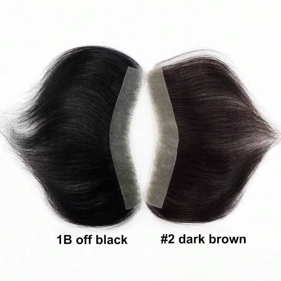 Forehead Hairline Toupee For Men High Density Human Hair Skin PU Mens Frontal Hairpieces Hair Topper Receding Natural Hairline