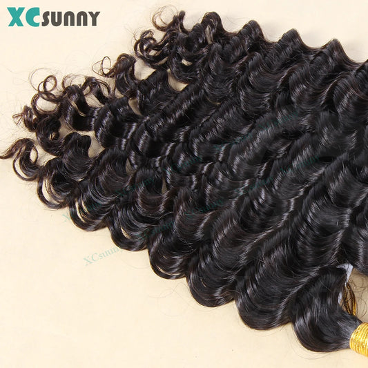 U Tip Human Hair Extensions Keratin Deep Wave Utip Real Human Hair Extensions Curly Double Drawn For Women Wholesale