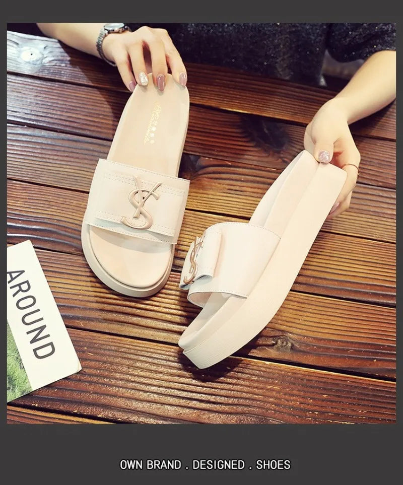 2025 Best-selling NEW Slippers Summer Shoes Women Platform Design Slides Fashion Letters Ladies Shoes Casual Slippers Salsnda