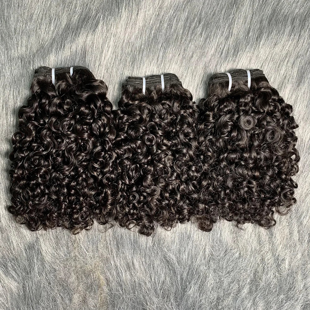 Malaysia 12A Curly Human Hair Bundles Deep Curly Hair Bundles Brazilian Raw Hair  10-20 Inch  Loose Deep Wave Bundles