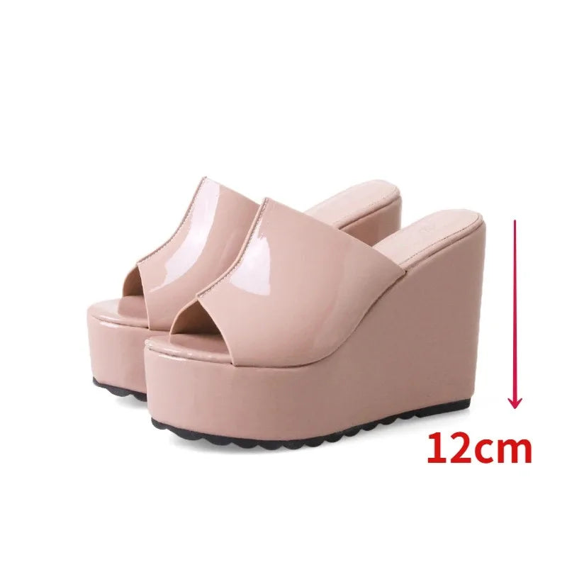 Platform Slippers Women Fashion Shoes Solid Color Wedge Sandals Designer Party Sandles Woman Casual Comfort Summer Footwear