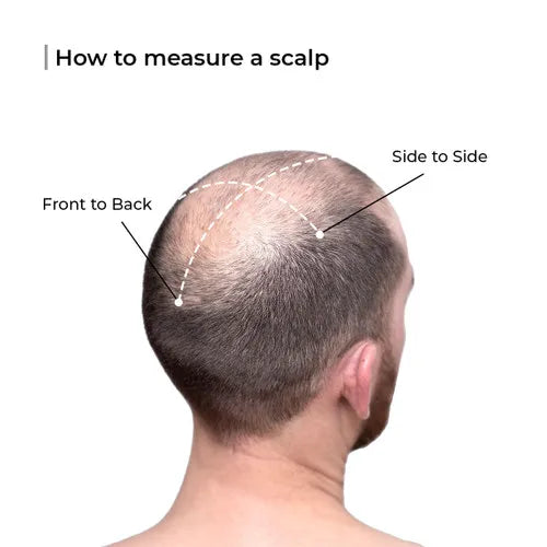 100% Human Hair Toupee With PU Base Hairline For Men Hybrid System Most Realistic Look & Strong Hold For Active Men