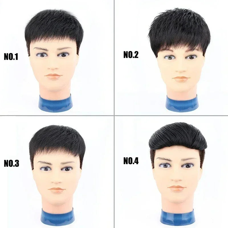 Human Hair 16x18CM 18X20CM Men Toupee With Clip Silk Top Breathable And Natural Male Hairpiece To Wear Quickly Increase Hair
