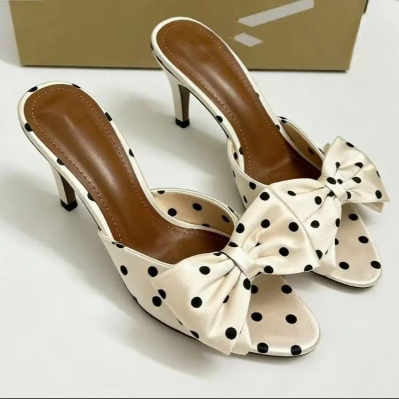 Stiletto Slippers 2026 Spring and Summer New Comfortable and Versatile Round Toe Open-toe High Heels
