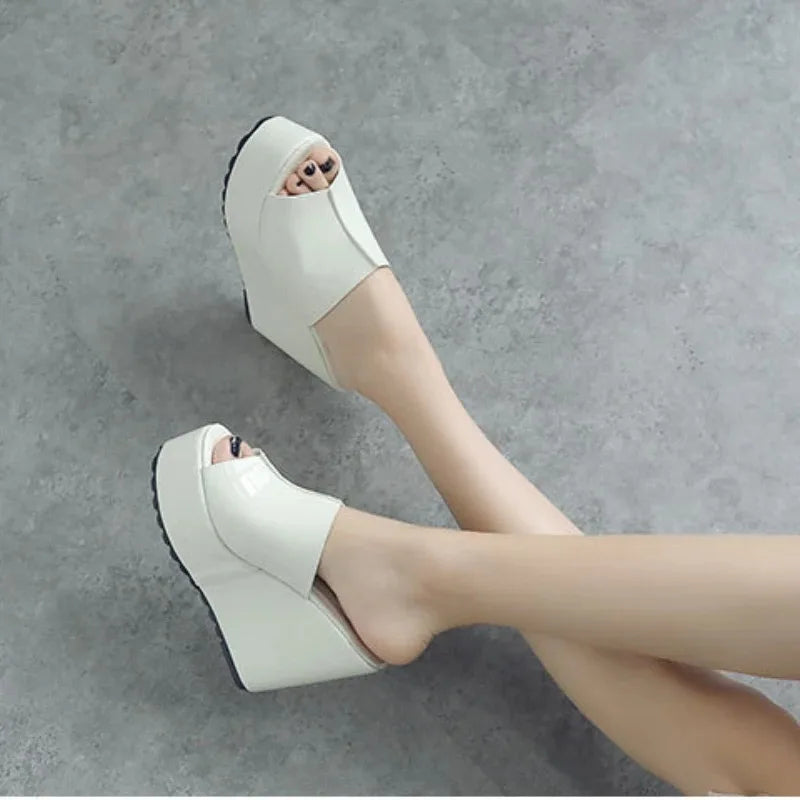 Platform Slippers Women Fashion Shoes Solid Color Wedge Sandals Designer Party Sandles Woman Casual Comfort Summer Footwear