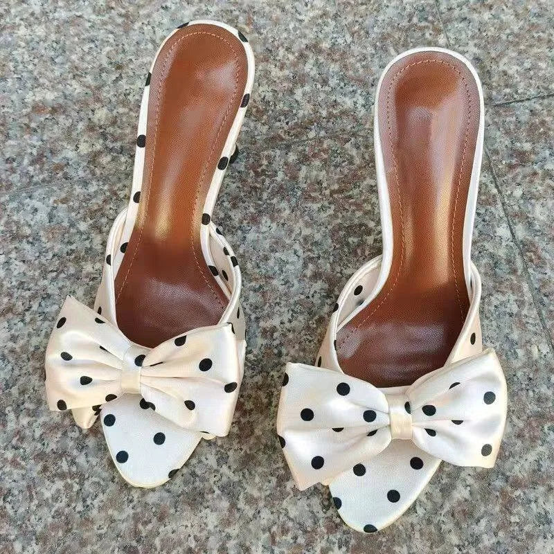 Stiletto Slippers 2026 Spring and Summer New Comfortable and Versatile Round Toe Open-toe High Heels