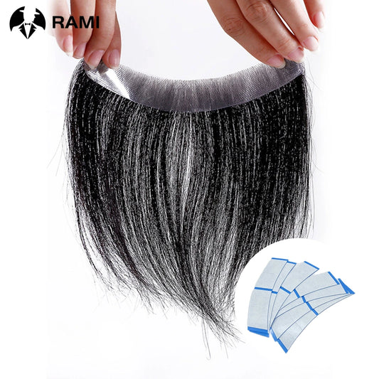 100% Human Hair Toupee With PU Base Hairline For Men Hybrid System Most Realistic Look & Strong Hold For Active Men