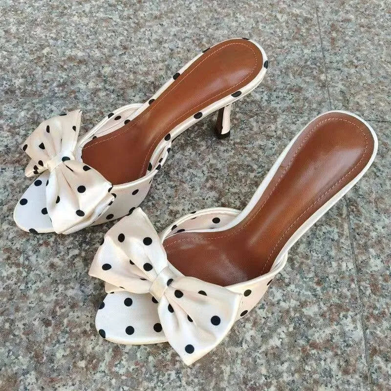 Stiletto Slippers 2026 Spring and Summer New Comfortable and Versatile Round Toe Open-toe High Heels