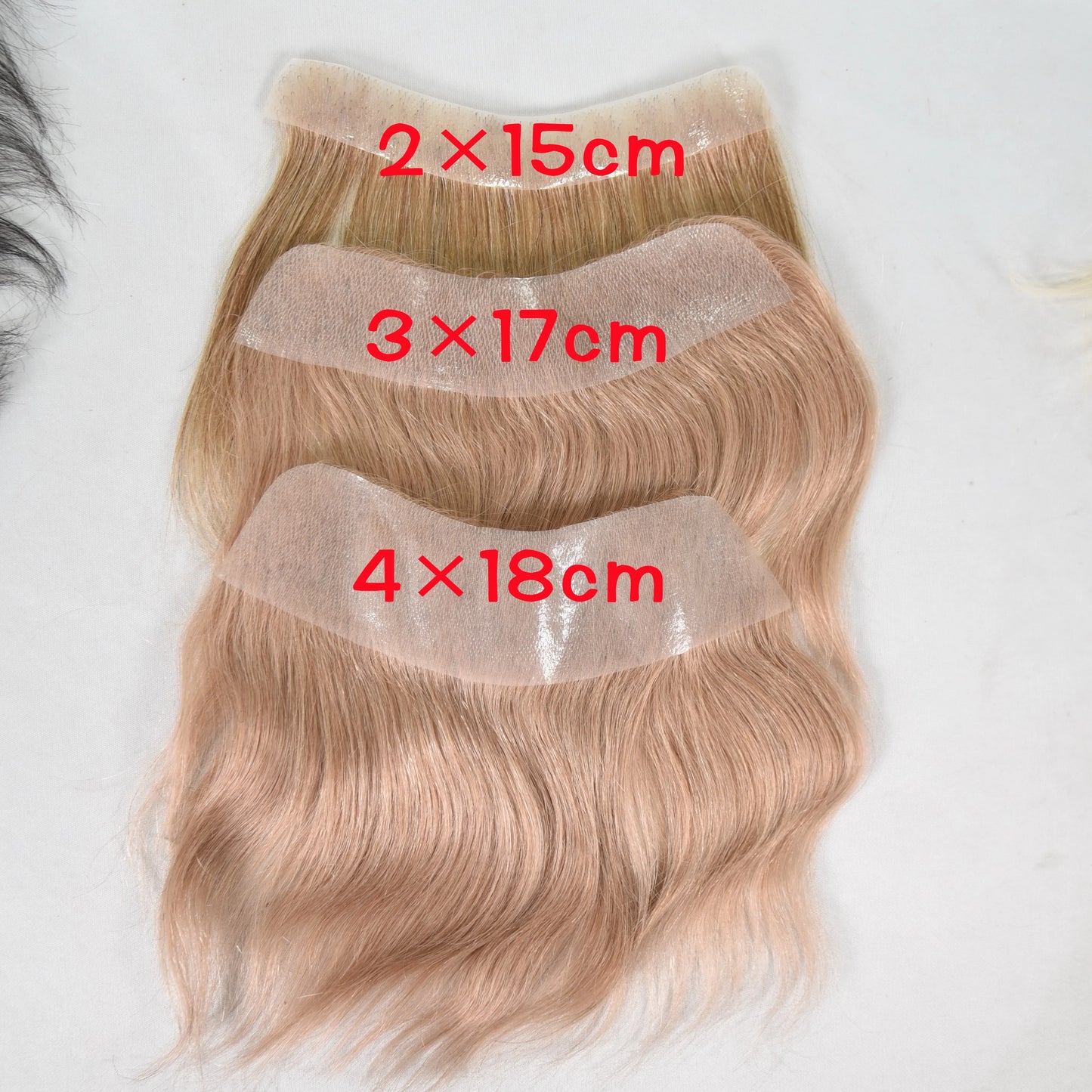 Men's forehead hairline wig; high density human hair skin PU men's frontal hairpiece V ring frontal hair top