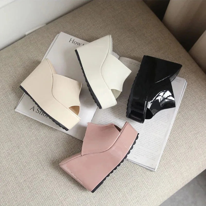 Platform Slippers Women Fashion Shoes Solid Color Wedge Sandals Designer Party Sandles Woman Casual Comfort Summer Footwear