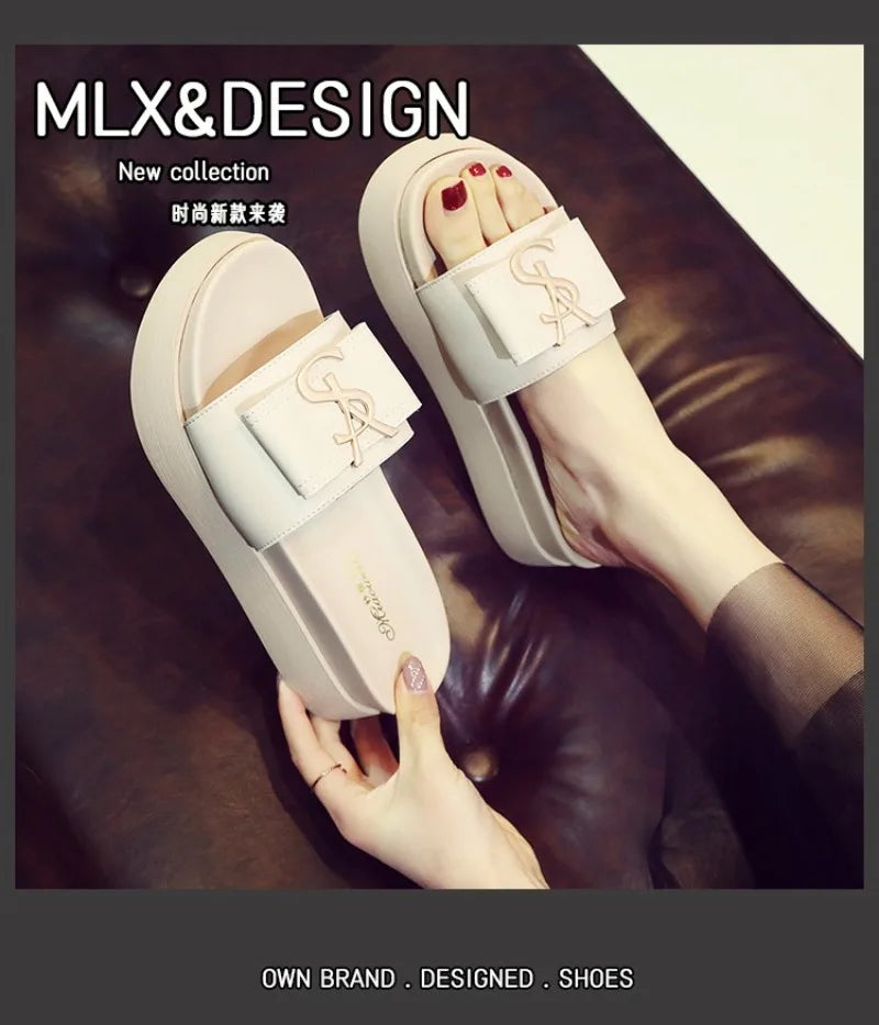 2025 Best-selling NEW Slippers Summer Shoes Women Platform Design Slides Fashion Letters Ladies Shoes Casual Slippers Salsnda