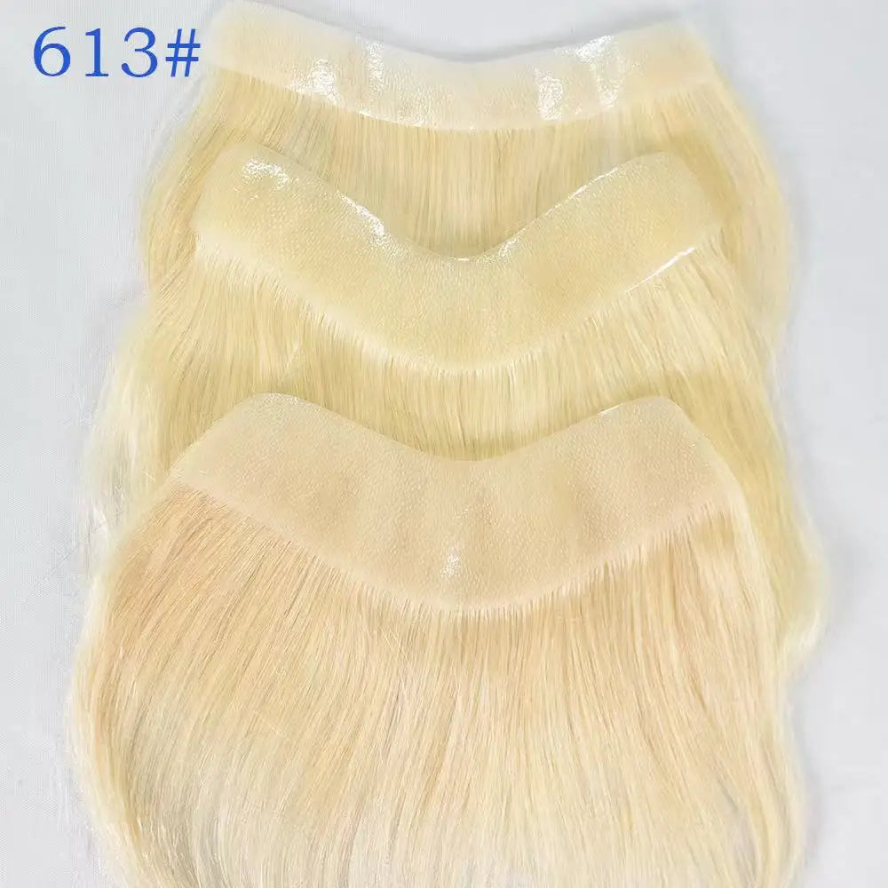 100% Human Hair Toupee With PU Base Hairline For Men Hybrid System Most Realistic Look & Strong Hold For Active Men