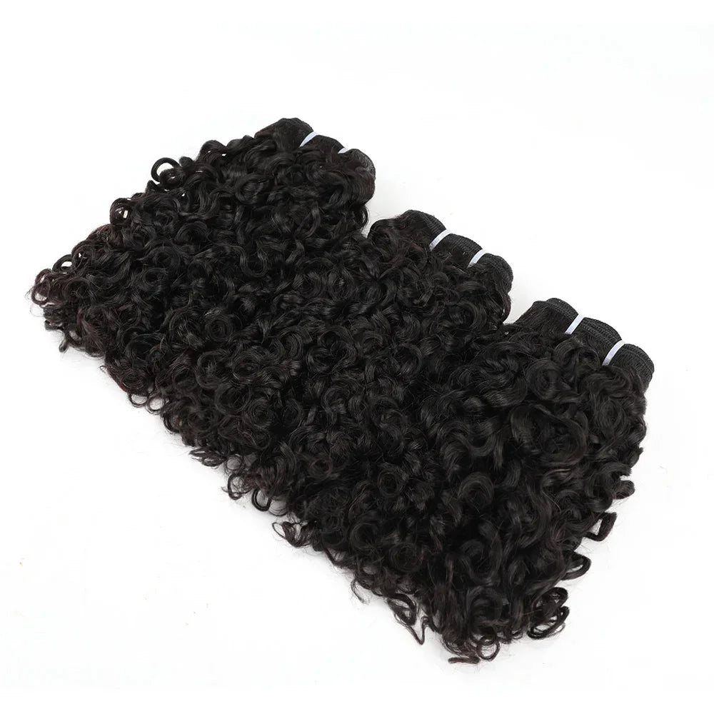 Malaysia 12A Curly Human Hair Bundles Deep Curly Hair Bundles Brazilian Raw Hair  10-20 Inch  Loose Deep Wave Bundles