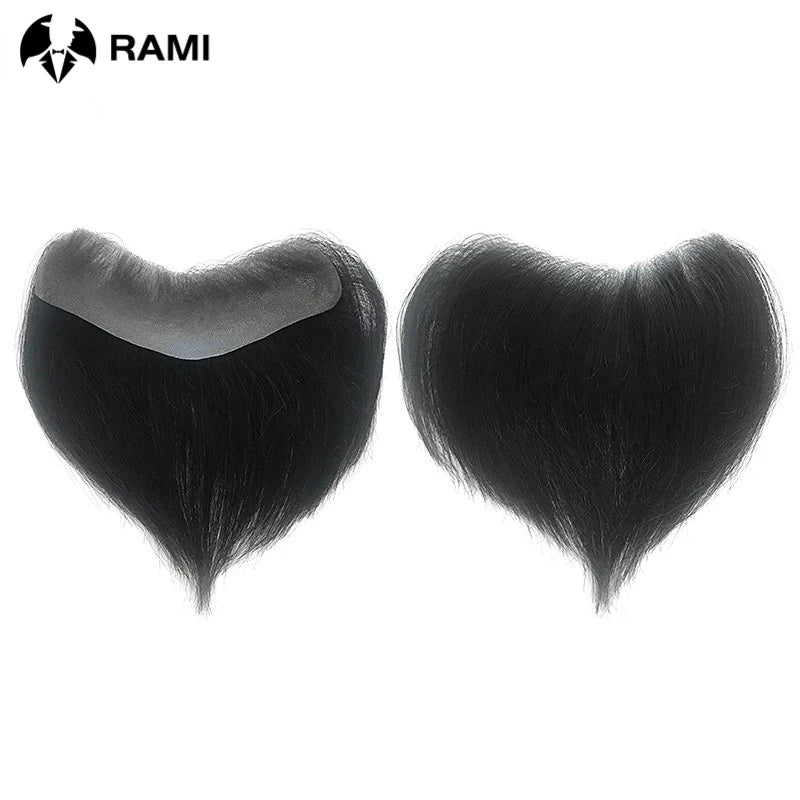100% Human Hair Toupee With PU Base Hairline For Men Hybrid System Most Realistic Look & Strong Hold For Active Men