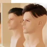 100% Human Hair Toupee With PU Base Hairline For Men Hybrid System Most Realistic Look & Strong Hold For Active Men