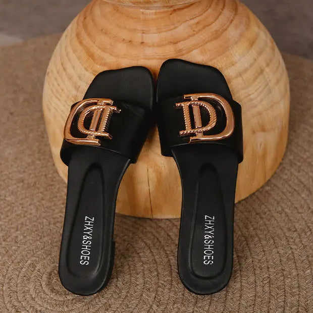 Slipper for Women 2023 Summer New Beach Shoes Slippers  Women Flat Non-slip Sandales Femmes été  Slides Women