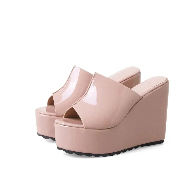 Platform Slippers Women Fashion Shoes Solid Color Wedge Sandals Designer Party Sandles Woman Casual Comfort Summer Footwear
