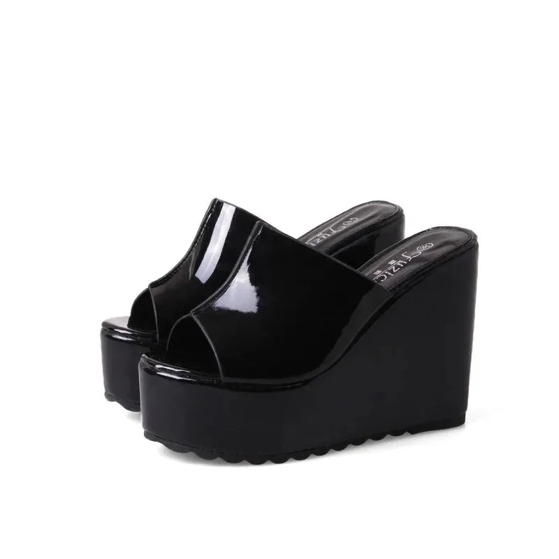 Platform Slippers Women Fashion Shoes Solid Color Wedge Sandals Designer Party Sandles Woman Casual Comfort Summer Footwear