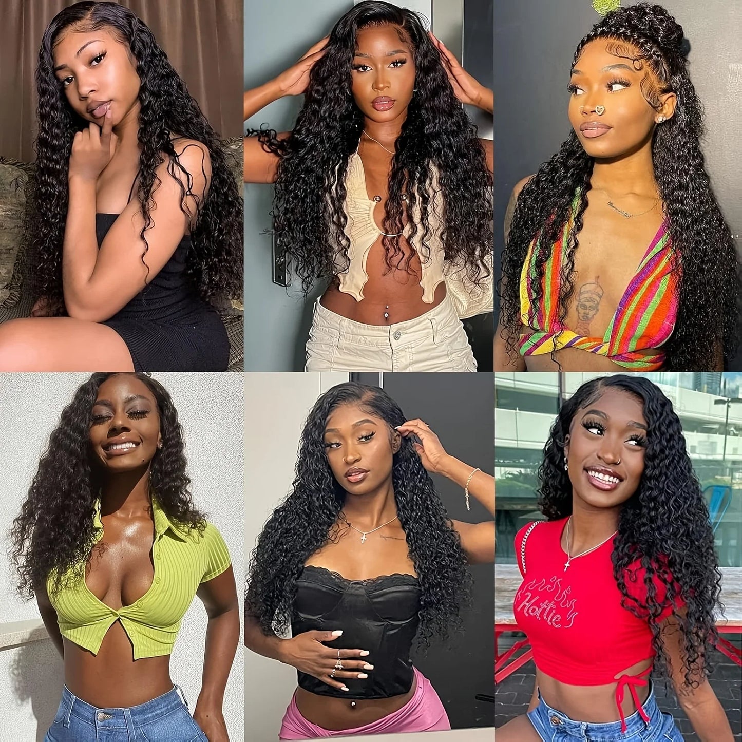 Curly Human Hair Bundles Human Hair Quality Deep Wave Raw Weaving Bundles Water Wave Double Drawn Oringinal Hair Extensions