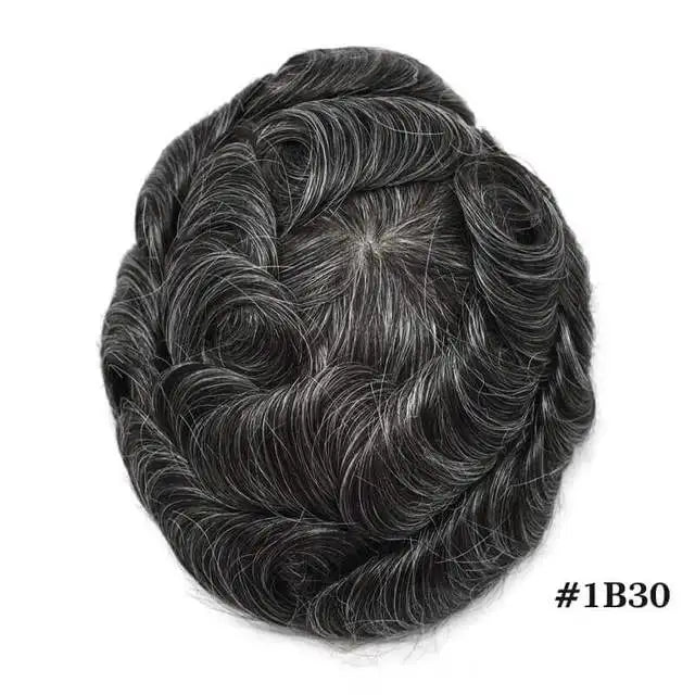 Male Human Hair Wig Mono NPU Indian Human Hair Prosthesis Durable Men Toupee Hair System Hairpiece Natural Brown Human Hairline