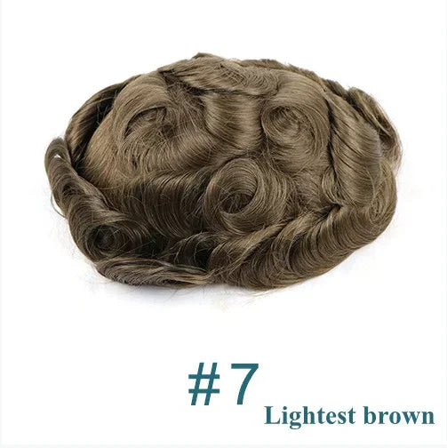 Man Prosthesis 100%Human Hair thin skin 0.1mm Injection Pu base Men Toupee 1b40 1b50 1b65 1b80 black Grey Male Hair old Men' wig