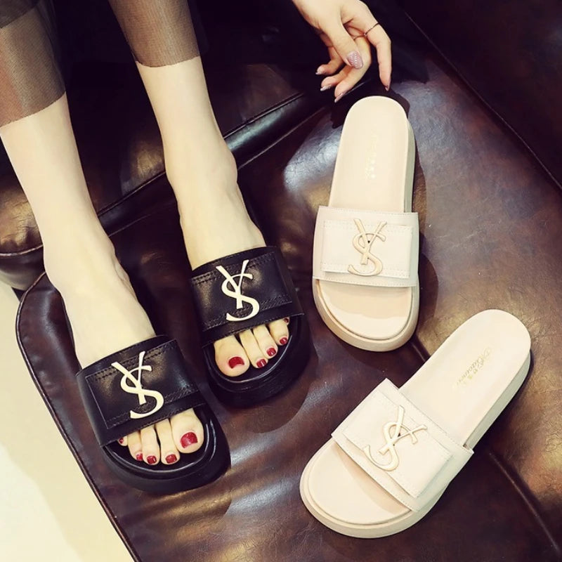 2025 Best-selling NEW Slippers Summer Shoes Women Platform Design Slides Fashion Letters Ladies Shoes Casual Slippers Salsnda