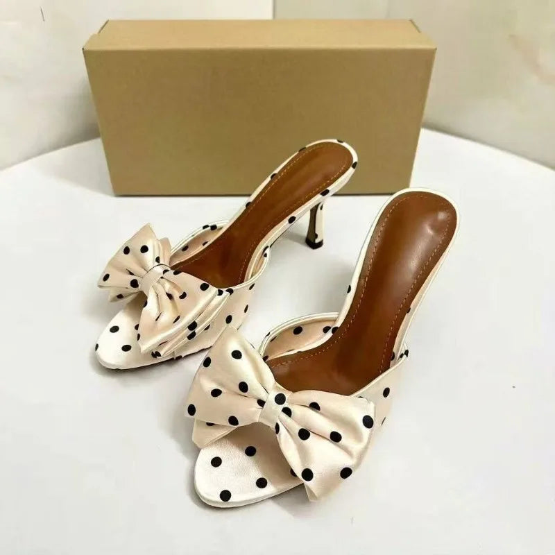 Stiletto Slippers 2026 Spring and Summer New Comfortable and Versatile Round Toe Open-toe High Heels