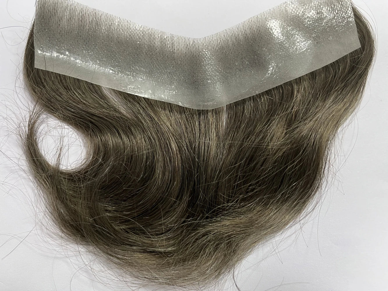 100% Human Hair Toupee With PU Base Hairline For Men Hybrid System Most Realistic Look & Strong Hold For Active Men