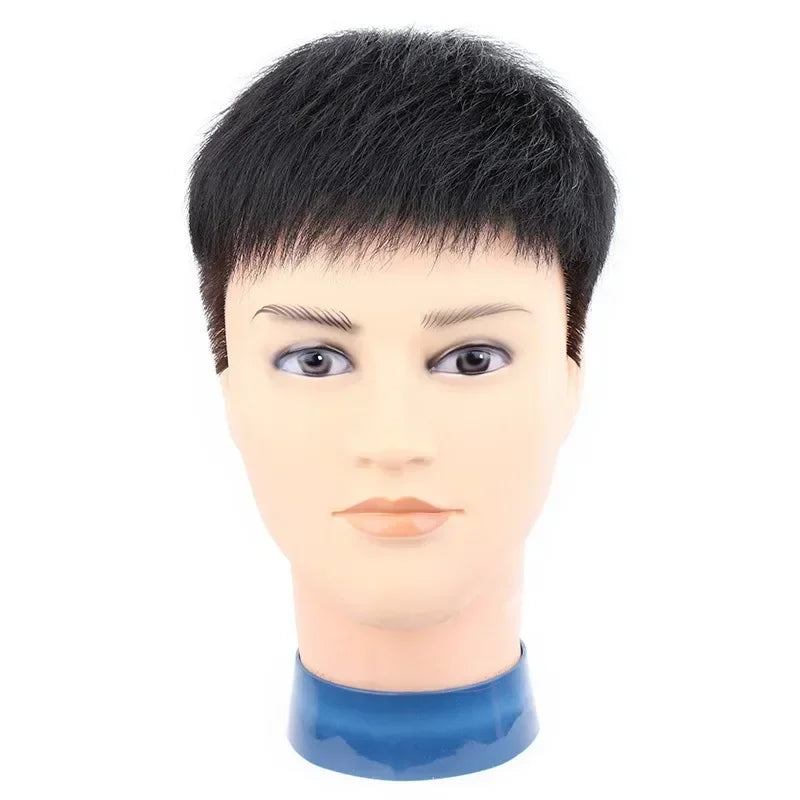 Human Hair 16x18CM 18X20CM Men Toupee With Clip Silk Top Breathable And Natural Male Hairpiece To Wear Quickly Increase Hair
