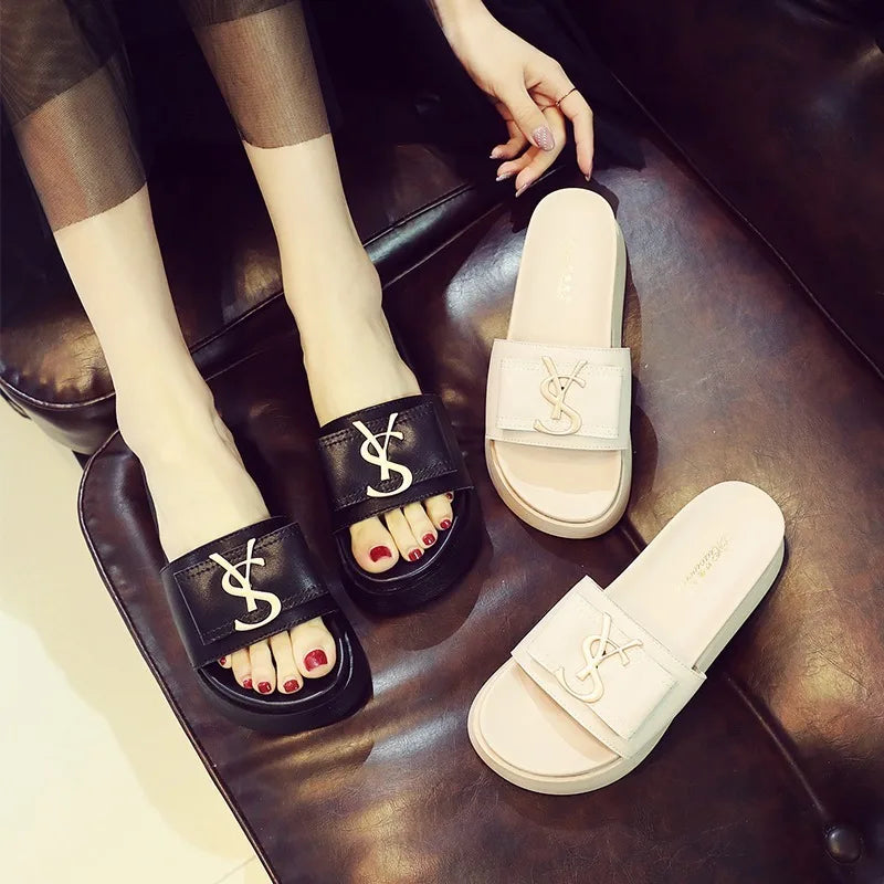 2025 Best-selling NEW Slippers Summer Shoes Women Platform Design Slides Fashion Letters Ladies Shoes Casual Slippers Salsnda