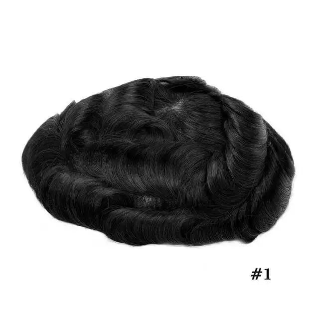 Male Human Hair Wig Mono NPU Indian Human Hair Prosthesis Durable Men Toupee Hair System Hairpiece Natural Brown Human Hairline