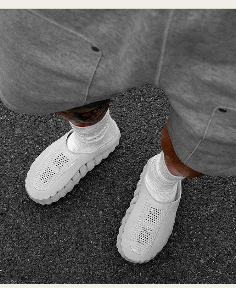 Men's Slippers Non-Slip Slides Fashion Massage Slippers Comfortable Women Slides Summer Sandals Outdoor Indoor Shoes Big Size