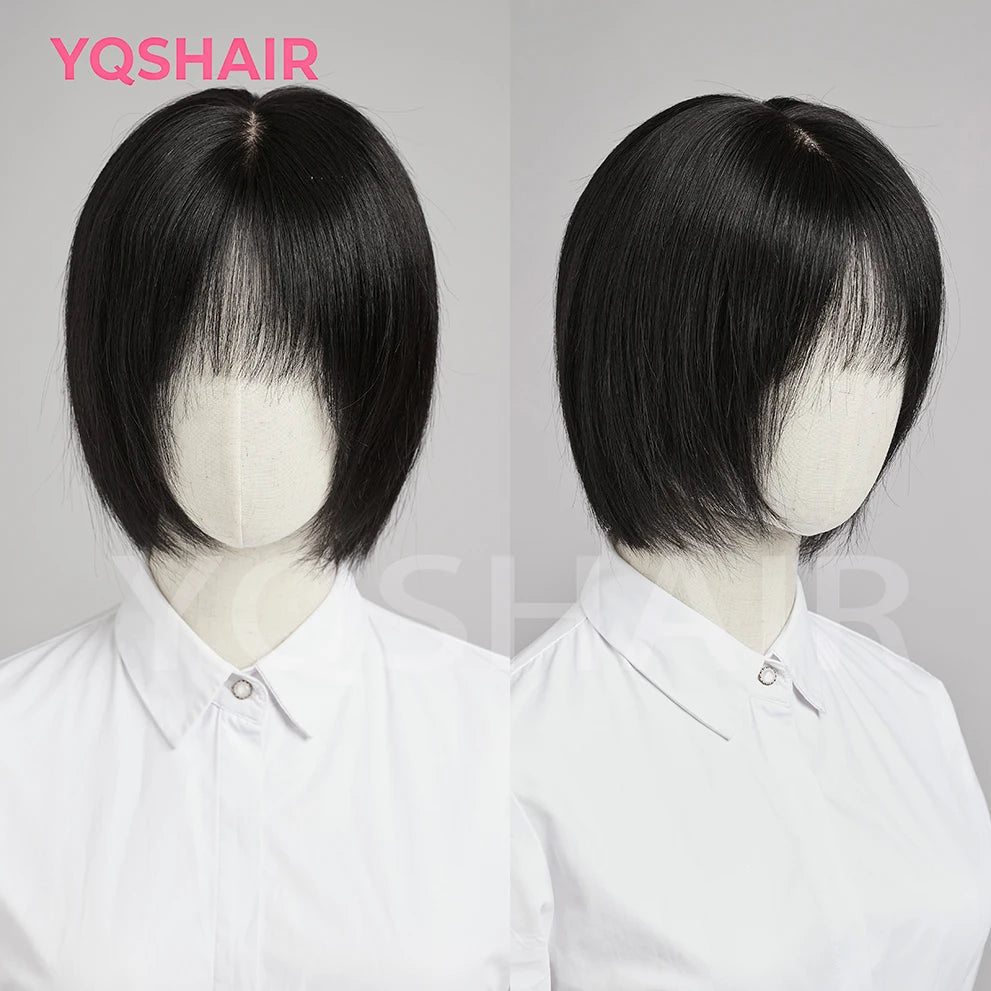 100% Human Hair Wig for  Women Natural Short Bob Style Real Hair Comfortable Breathable Cap Lightweight Daily Wear for Women