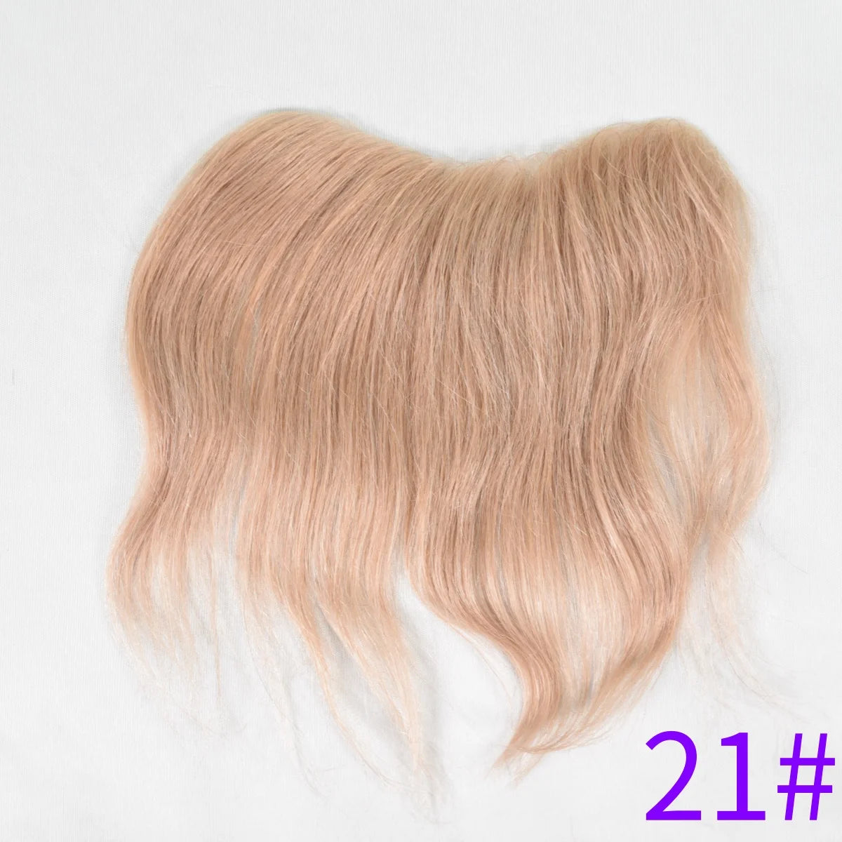 Men's forehead hairline wig; high density human hair skin PU men's frontal hairpiece V ring frontal hair top