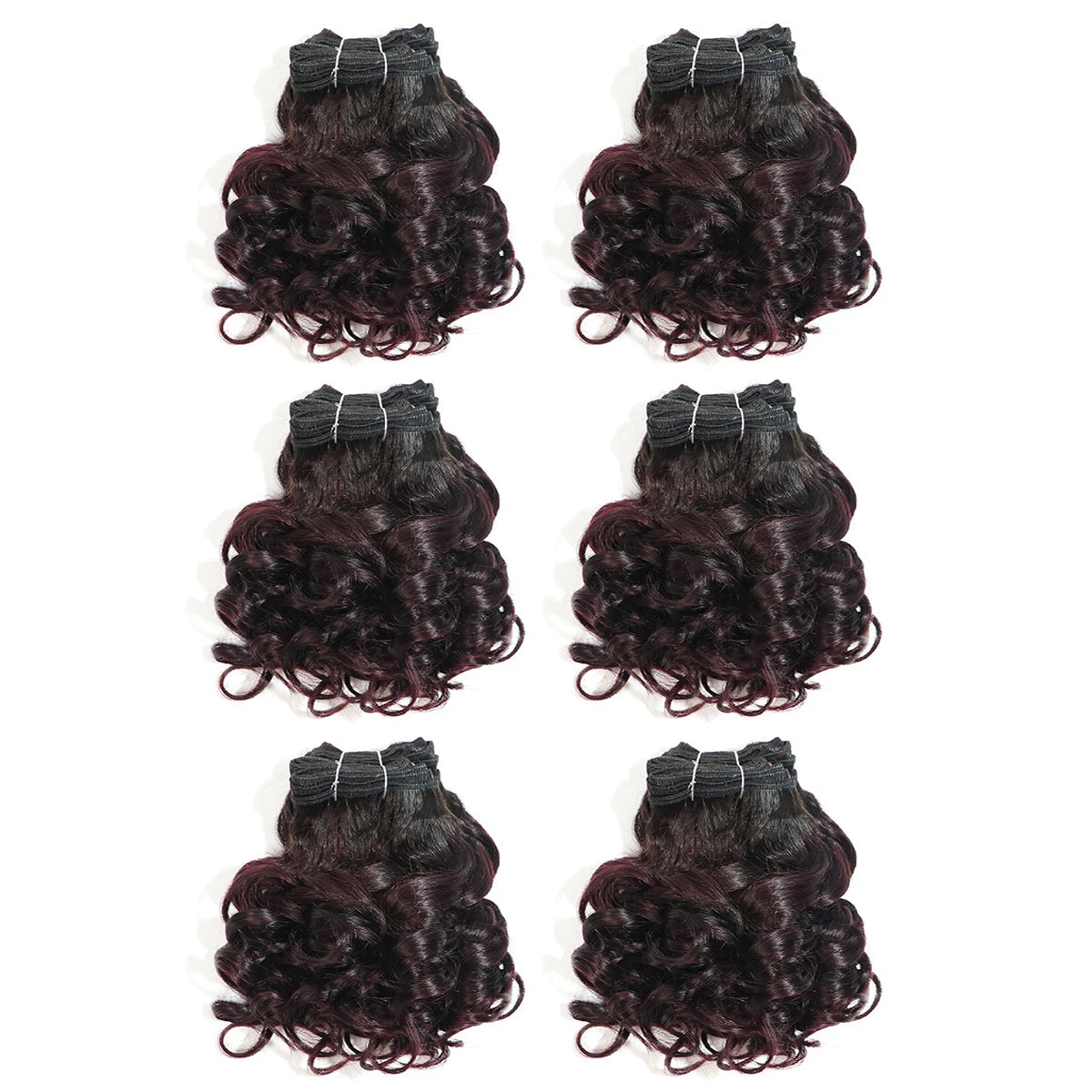 Curly Human Hair Bundles 100% Human Hair Bundles Brazilian Hair Weave Bundles 6 Pcs/Lot Color 1B/2/4/30/33/99J Curly Hair