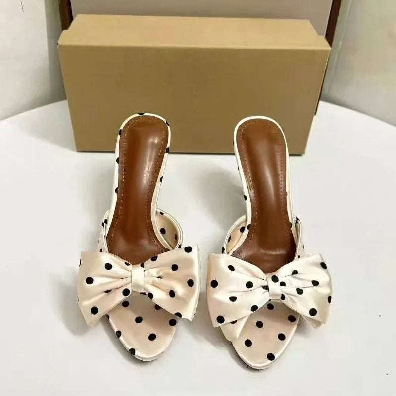 Stiletto Slippers 2026 Spring and Summer New Comfortable and Versatile Round Toe Open-toe High Heels