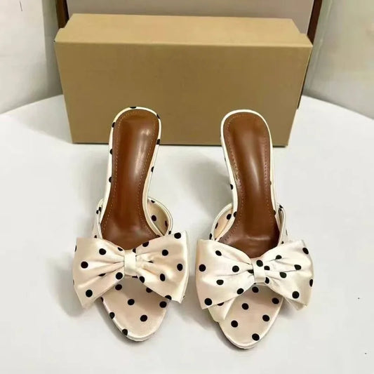 Stiletto Slippers 2026 Spring and Summer New Comfortable and Versatile Round Toe Open-toe High Heels