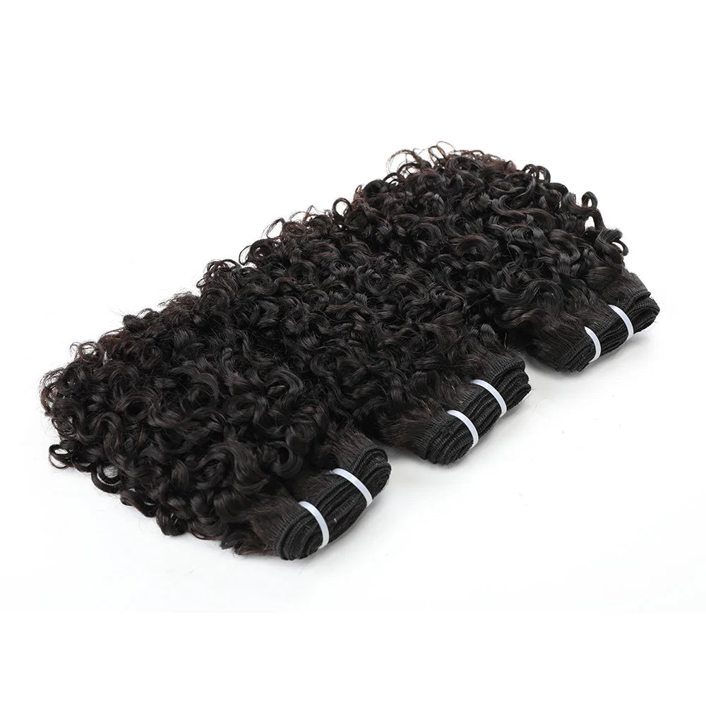 Malaysia 12A Curly Human Hair Bundles Deep Curly Hair Bundles Brazilian Raw Hair  10-20 Inch  Loose Deep Wave Bundles