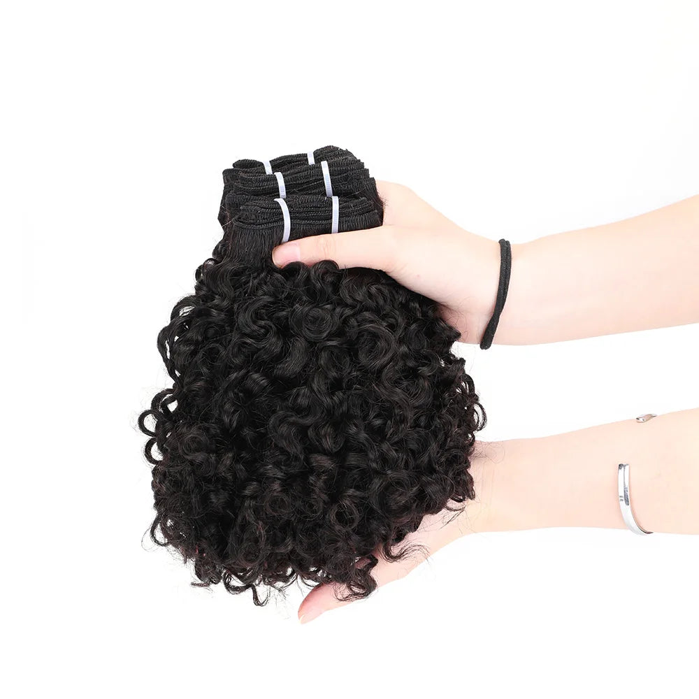 Malaysia 12A Curly Human Hair Bundles Deep Curly Hair Bundles Brazilian Raw Hair  10-20 Inch  Loose Deep Wave Bundles