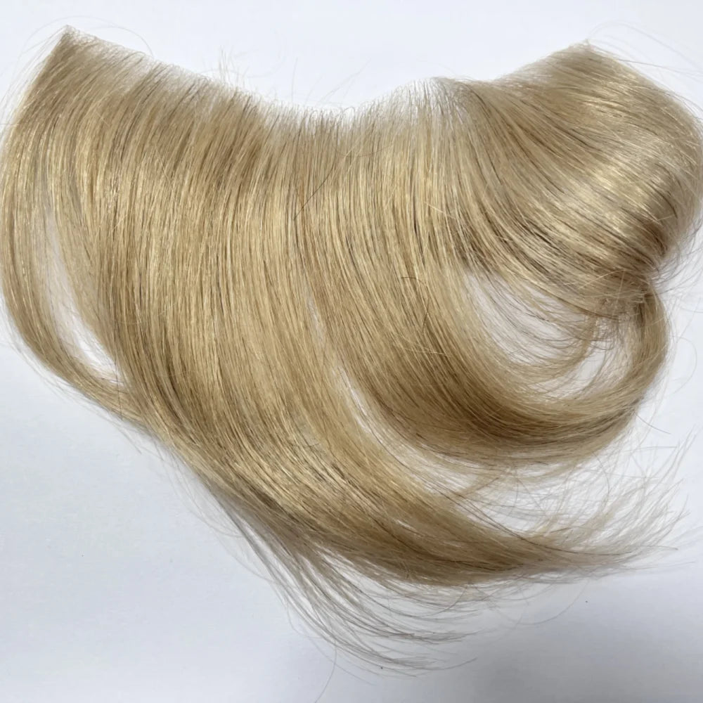 100% Human Hair Toupee With PU Base Hairline For Men Hybrid System Most Realistic Look & Strong Hold For Active Men