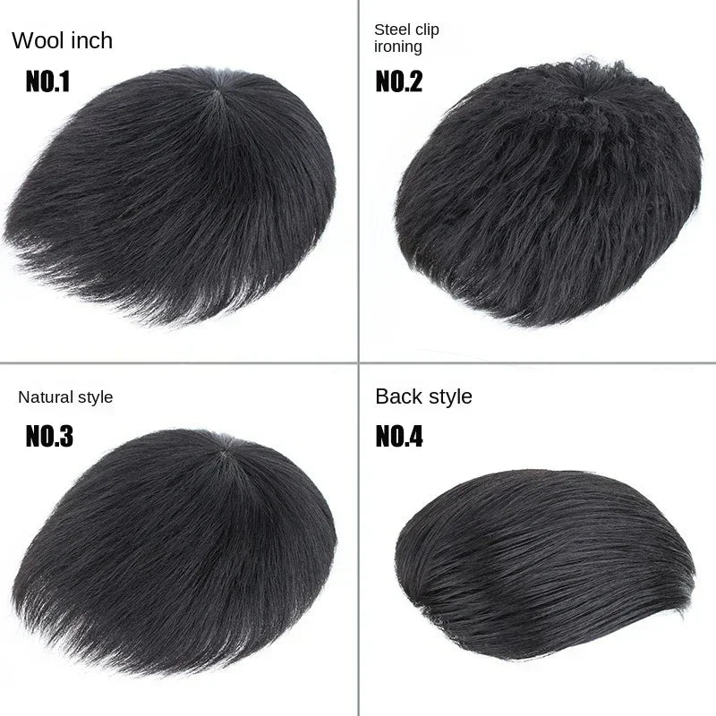 Human Hair 16x18CM 18X20CM Men Toupee With Clip Silk Top Breathable And Natural Male Hairpiece To Wear Quickly Increase Hair