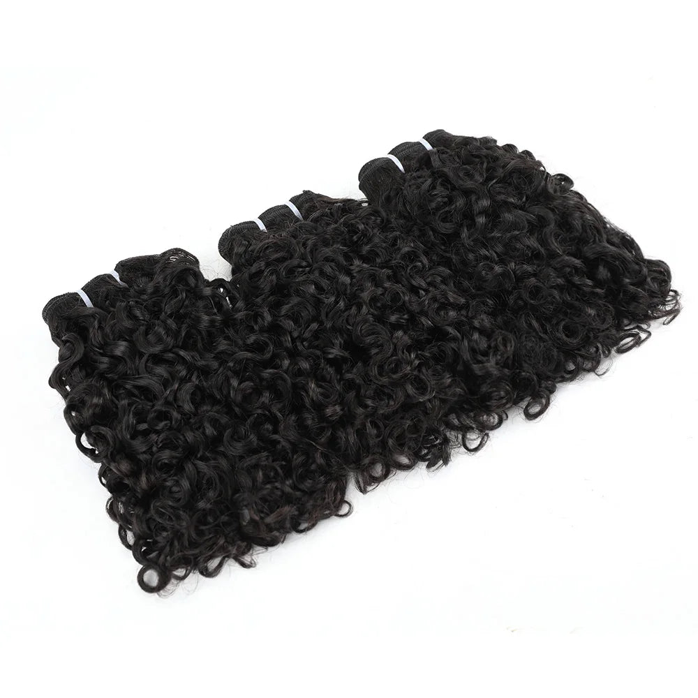Malaysia 12A Curly Human Hair Bundles Deep Curly Hair Bundles Brazilian Raw Hair  10-20 Inch  Loose Deep Wave Bundles
