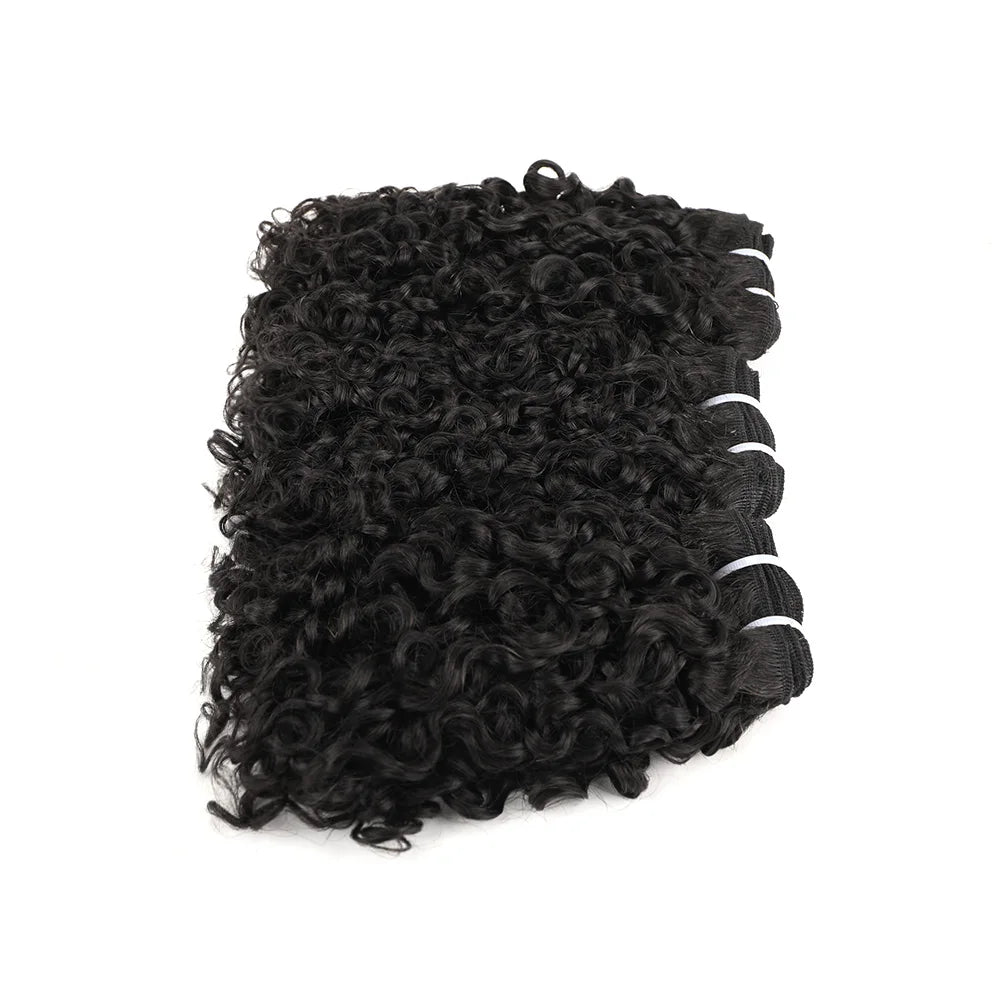 Malaysia 12A Curly Human Hair Bundles Deep Curly Hair Bundles Brazilian Raw Hair  10-20 Inch  Loose Deep Wave Bundles