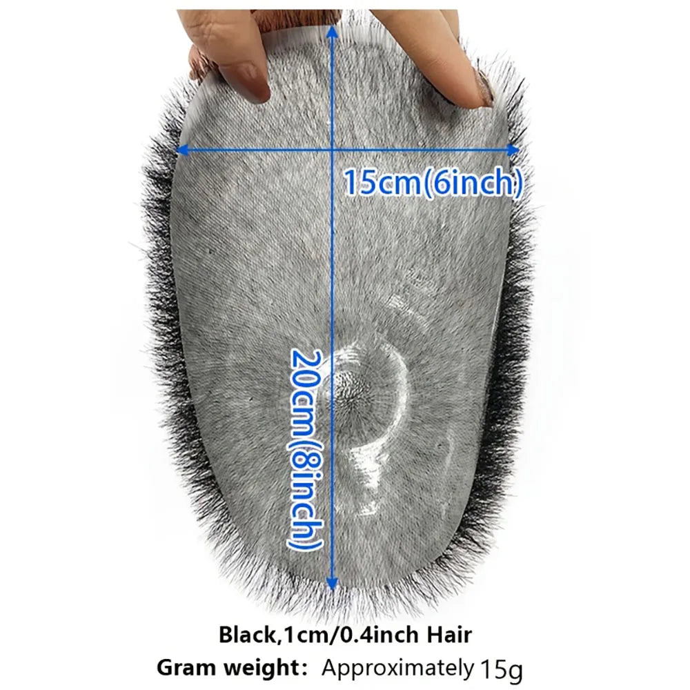 100% Human Hair Men's Short Buzz Cut Hair Thin Light Beige PU Men Toupee Transparent Scalp Human Hair Topper Short Hair Wig