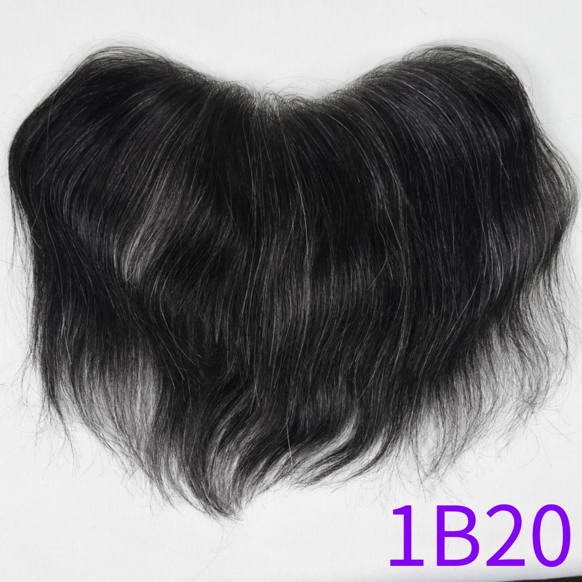 Men's forehead hairline wig; high density human hair skin PU men's frontal hairpiece V ring frontal hair top