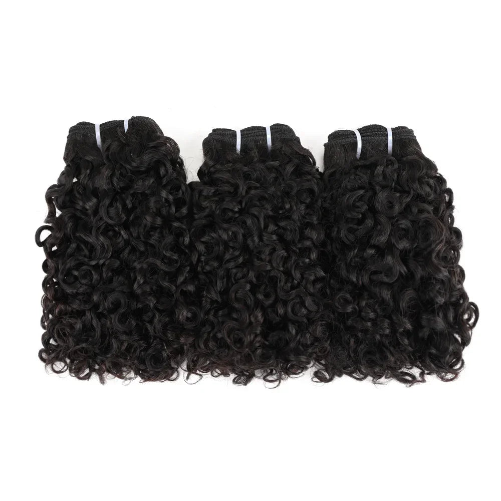 Malaysia 12A Curly Human Hair Bundles Deep Curly Hair Bundles Brazilian Raw Hair  10-20 Inch  Loose Deep Wave Bundles