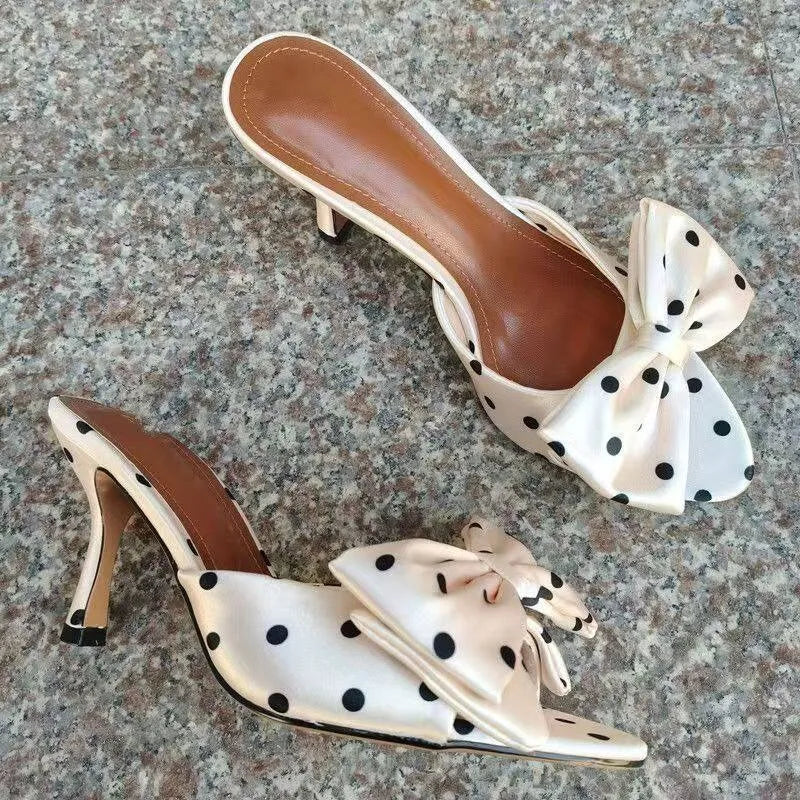 Stiletto Slippers 2026 Spring and Summer New Comfortable and Versatile Round Toe Open-toe High Heels